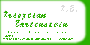 krisztian bartenstein business card